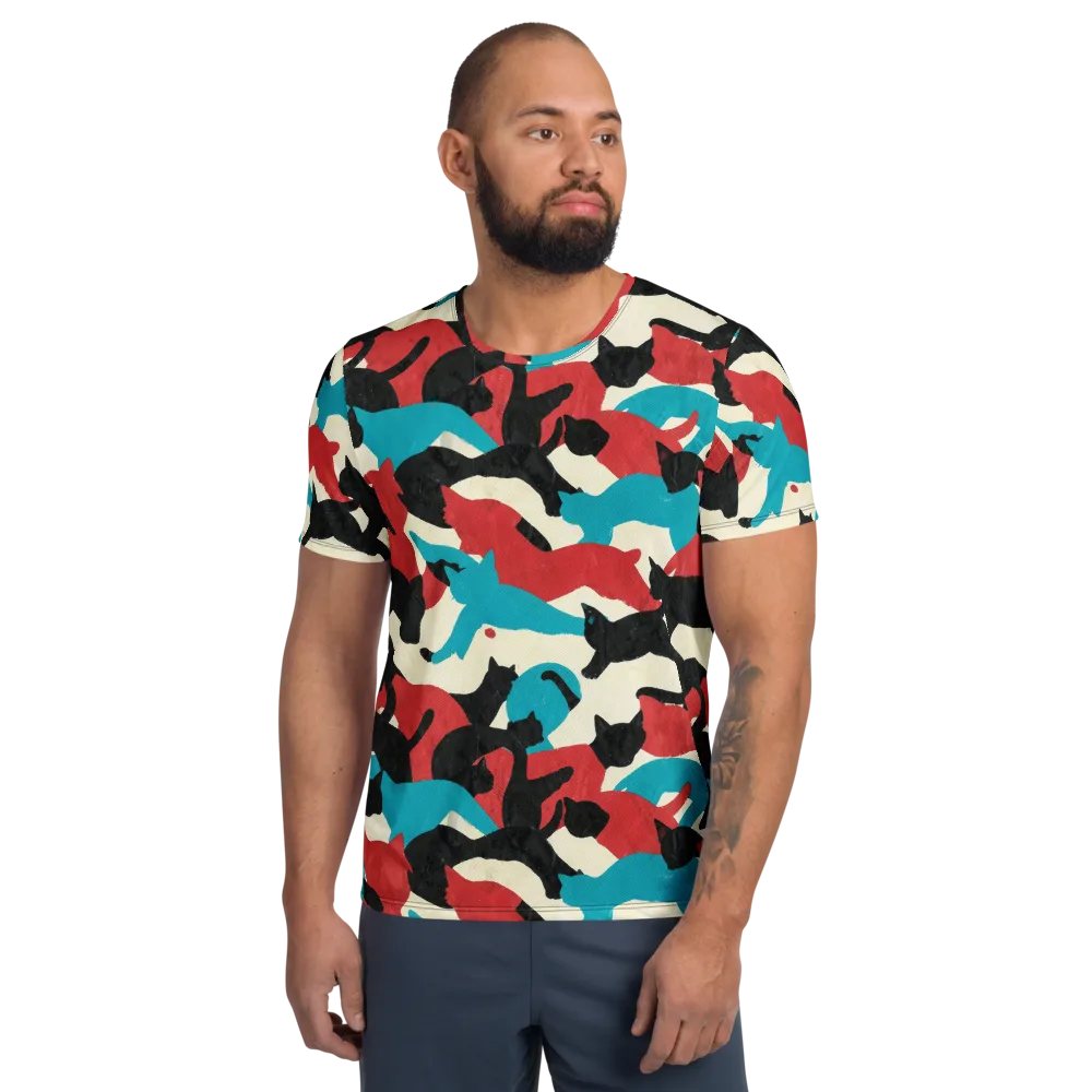 Chromatic Catwalk on Men's Athletic T-Shirt — Front
