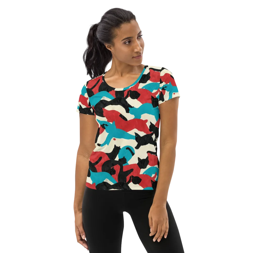 Chromatic Catwalk on Women's Athletic T-Shirt — Front