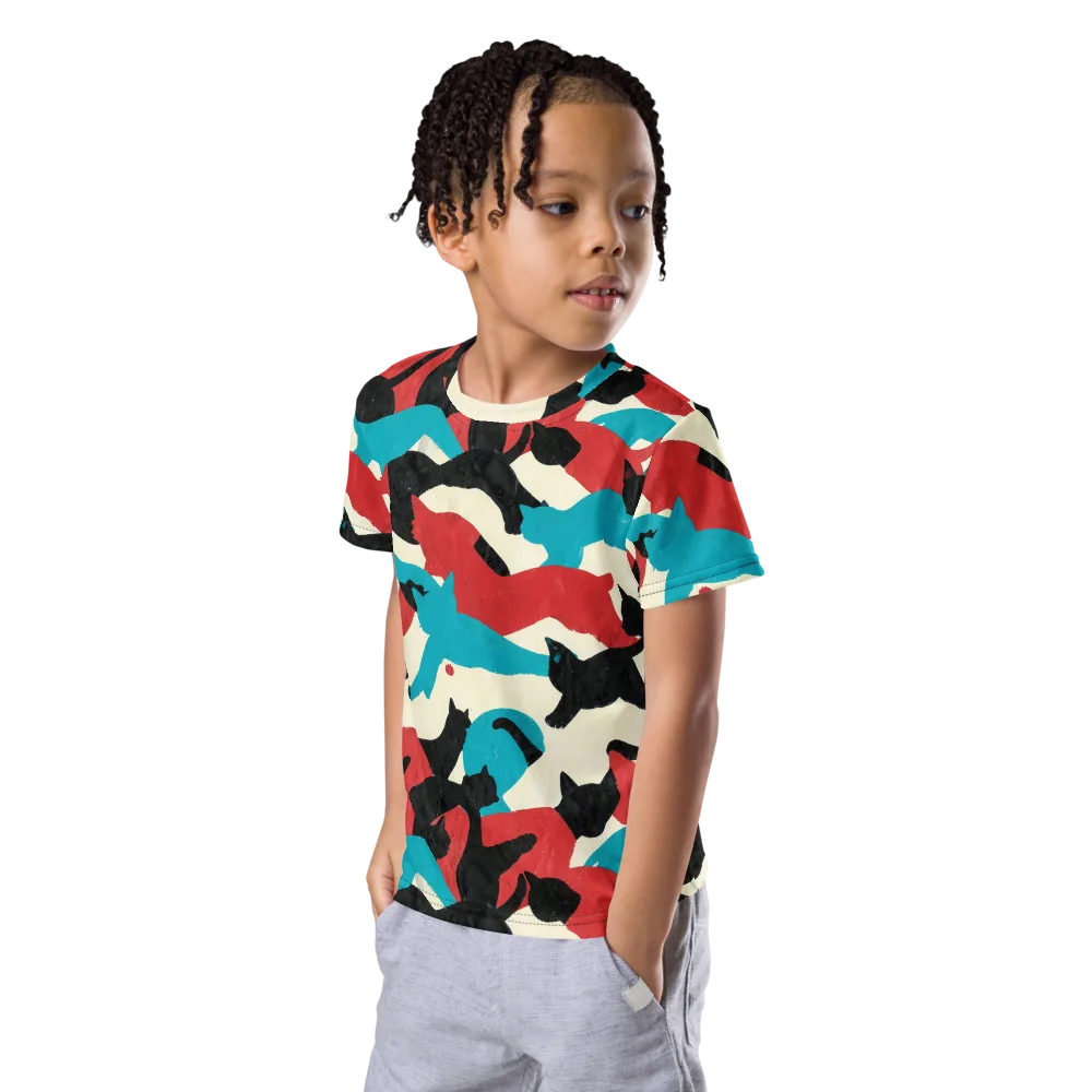 Chromatic Catwalk on Kids Crew Neck T-Shirt — Left Front