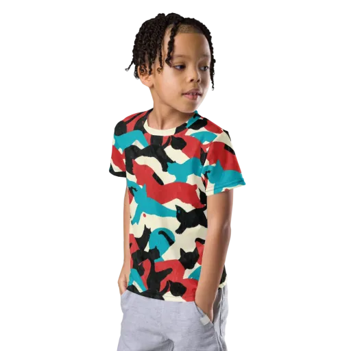 Chromatic Catwalk on a Kids Crew Neck T-Shirt