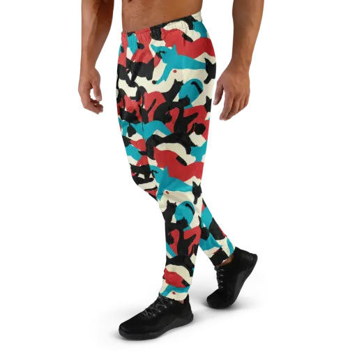 Chromatic Catwalk on a Men's Joggers