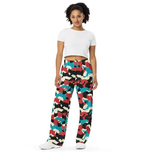 Chromatic Catwalk on a Wide-Leg Pants