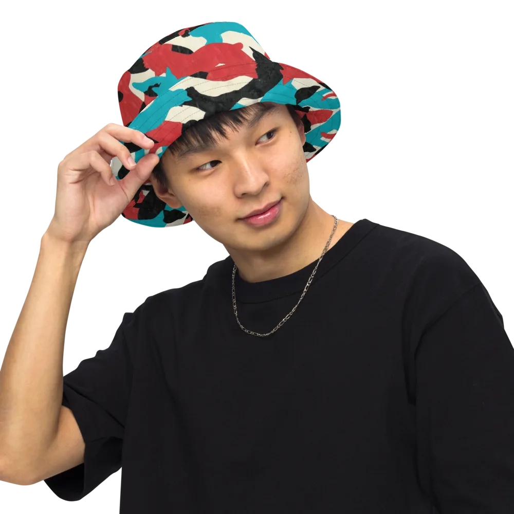 Chromatic Catwalk on Reversible Bucket Hat — Front Inside