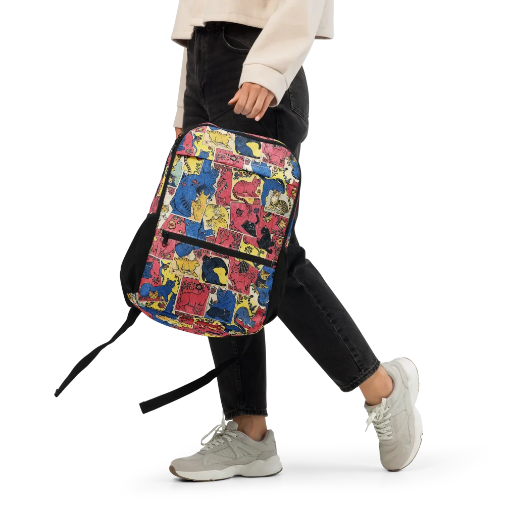 Midnight Cat Almanac on Utility Backpack — Front
