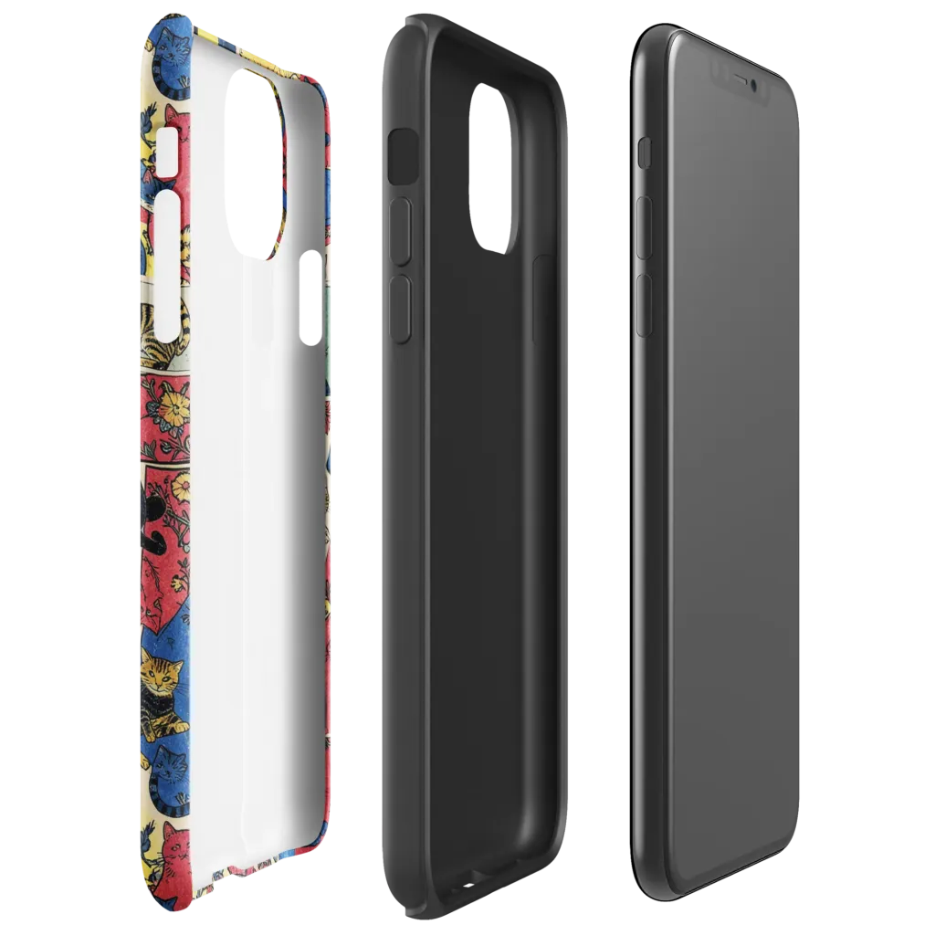 Midnight Cat Almanac on Tough Case for iPhone® — Right