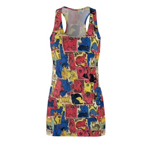Midnight Cat Almanac on a Racerback Dress