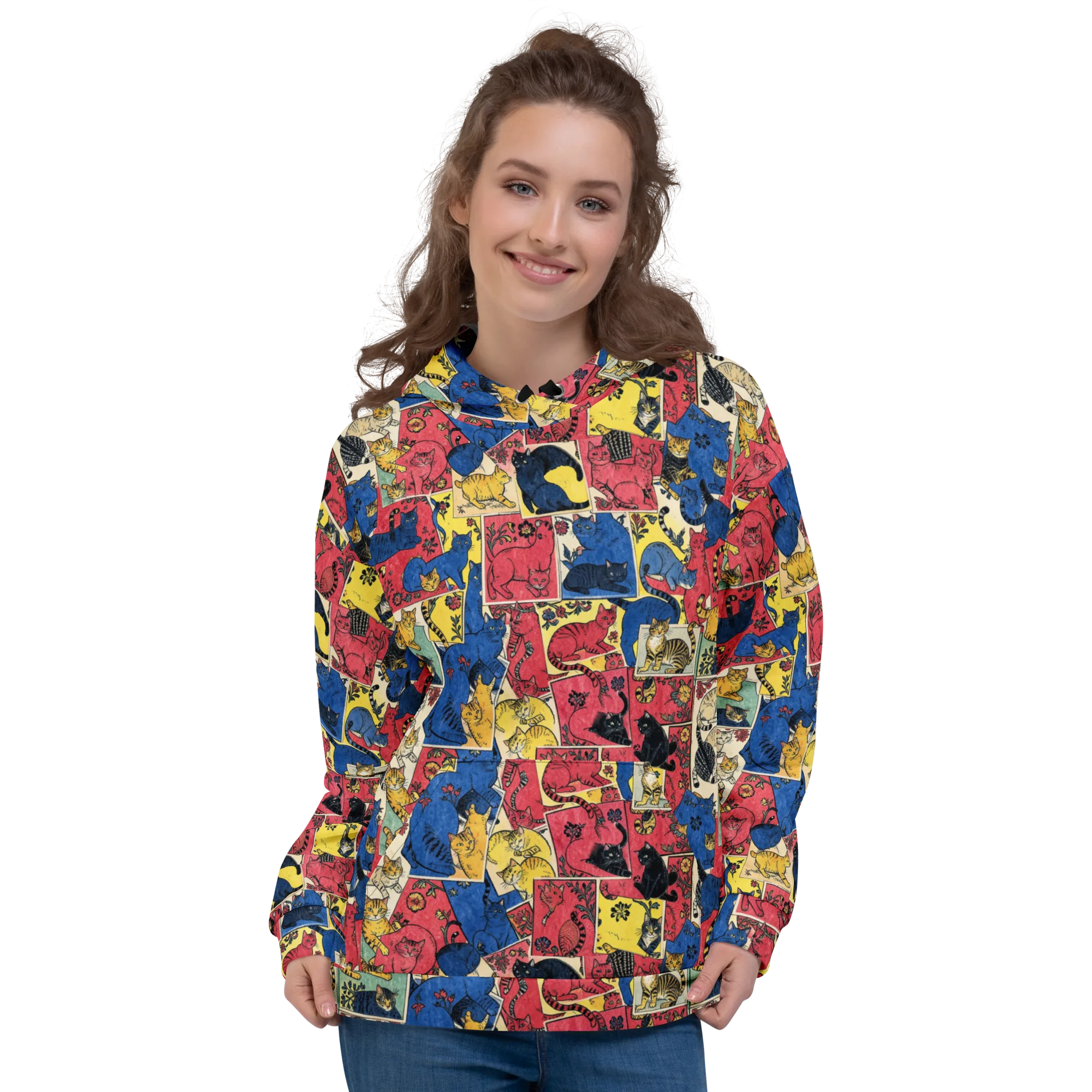 Midnight Cat Almanac on Hoodie — Front