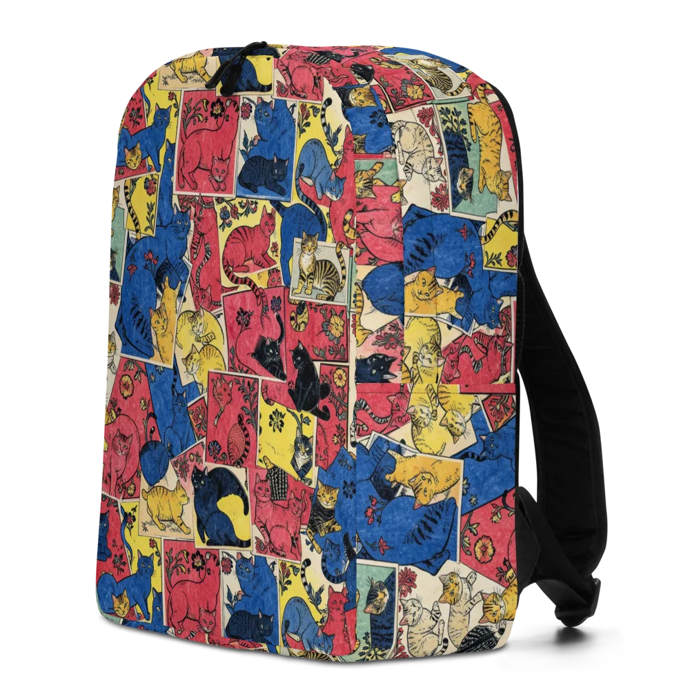 Midnight Cat Almanac on Minimalist Backpack — Left