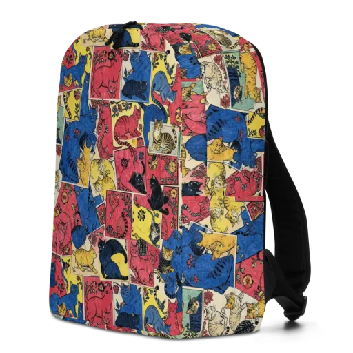 Midnight Cat Almanac on a Minimalist Backpack