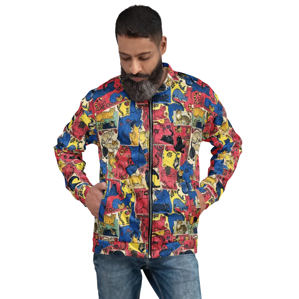Midnight Cat Almanac on Bomber Jacket — Front