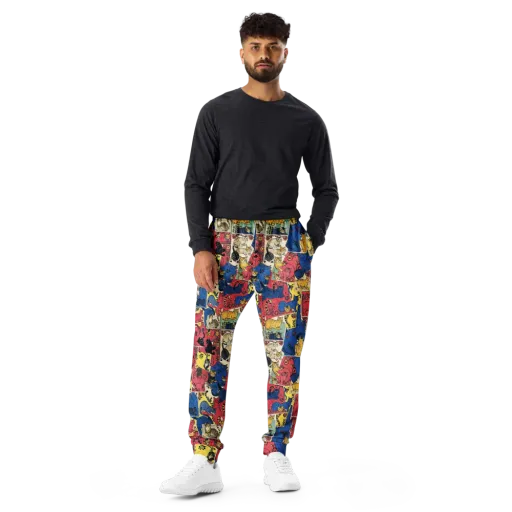 Midnight Cat Almanac on a Men's Joggers