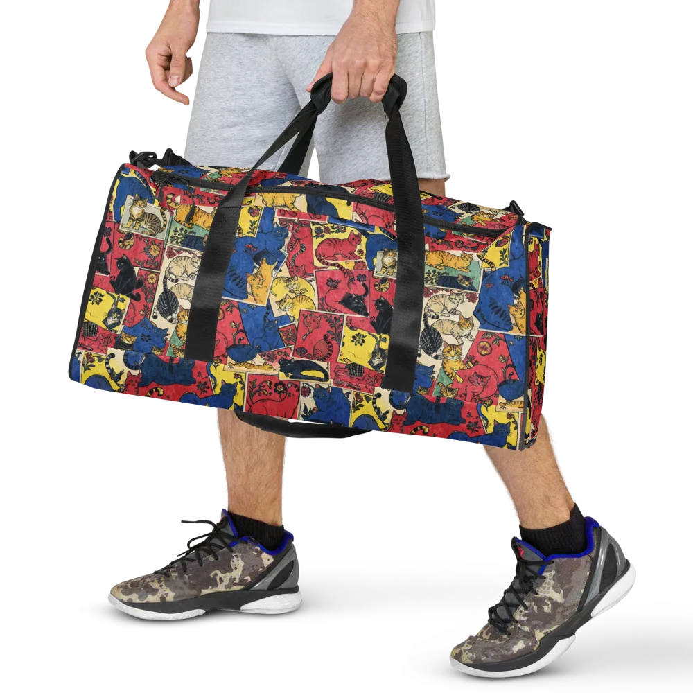 Midnight Cat Almanac on Duffle Bag — Front