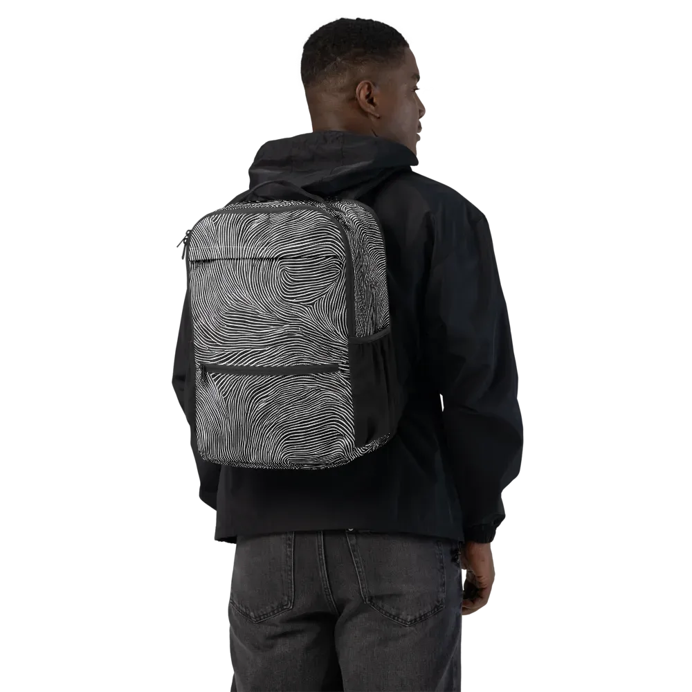 Ink Ripple on Utility Backpack — Back