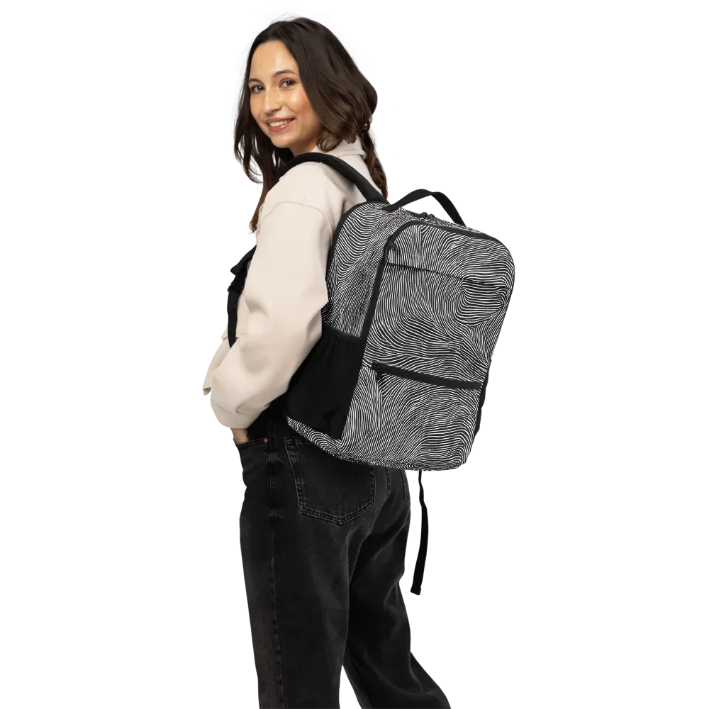 Ink Ripple on Utility Backpack — Back