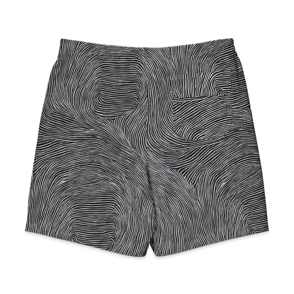 Ink Ripple on Men's Board Shorts — Back