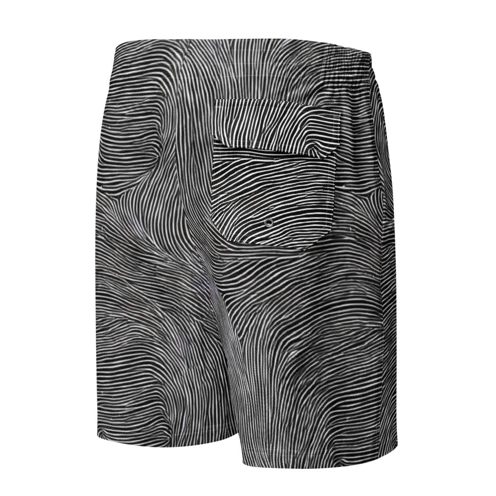 Ink Ripple on Men's Board Shorts — Back