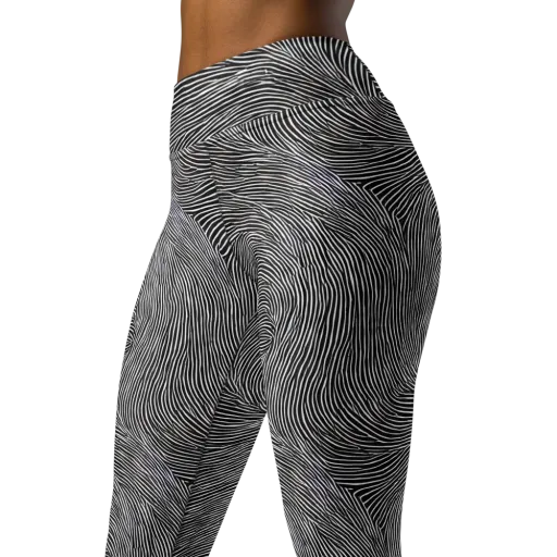 Ink Ripple on a Yoga Leggings