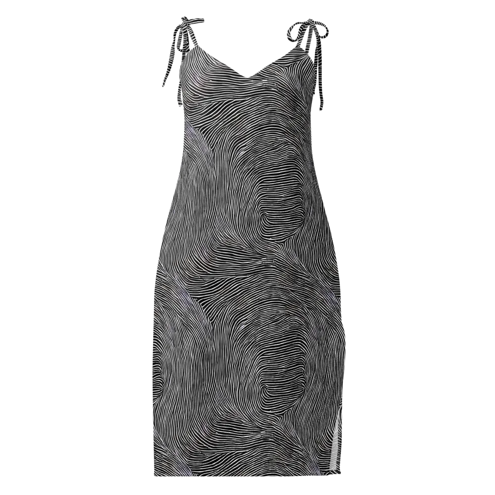 Ink Ripple on Slip Dress — Front