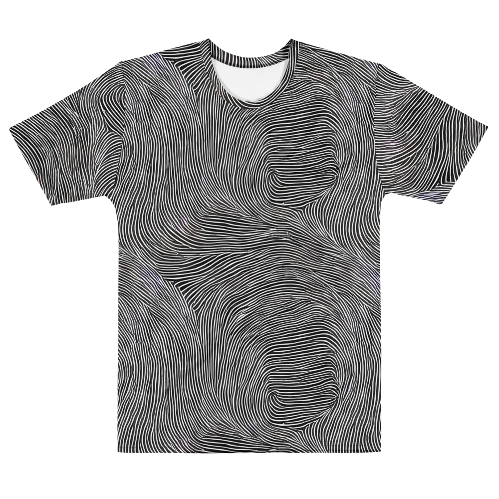 Ink Ripple on Men's Cotton Crew Neck T-Shirt — Front