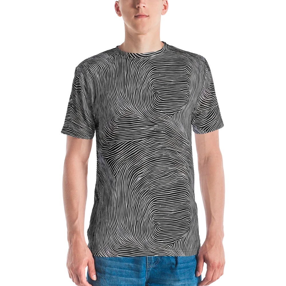 Ink Ripple on Men's Crew Neck T-Shirt — Front