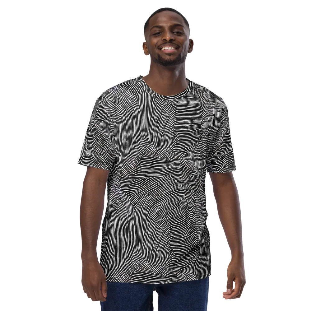 Ink Ripple on Men's Crew Neck T-Shirt — Front