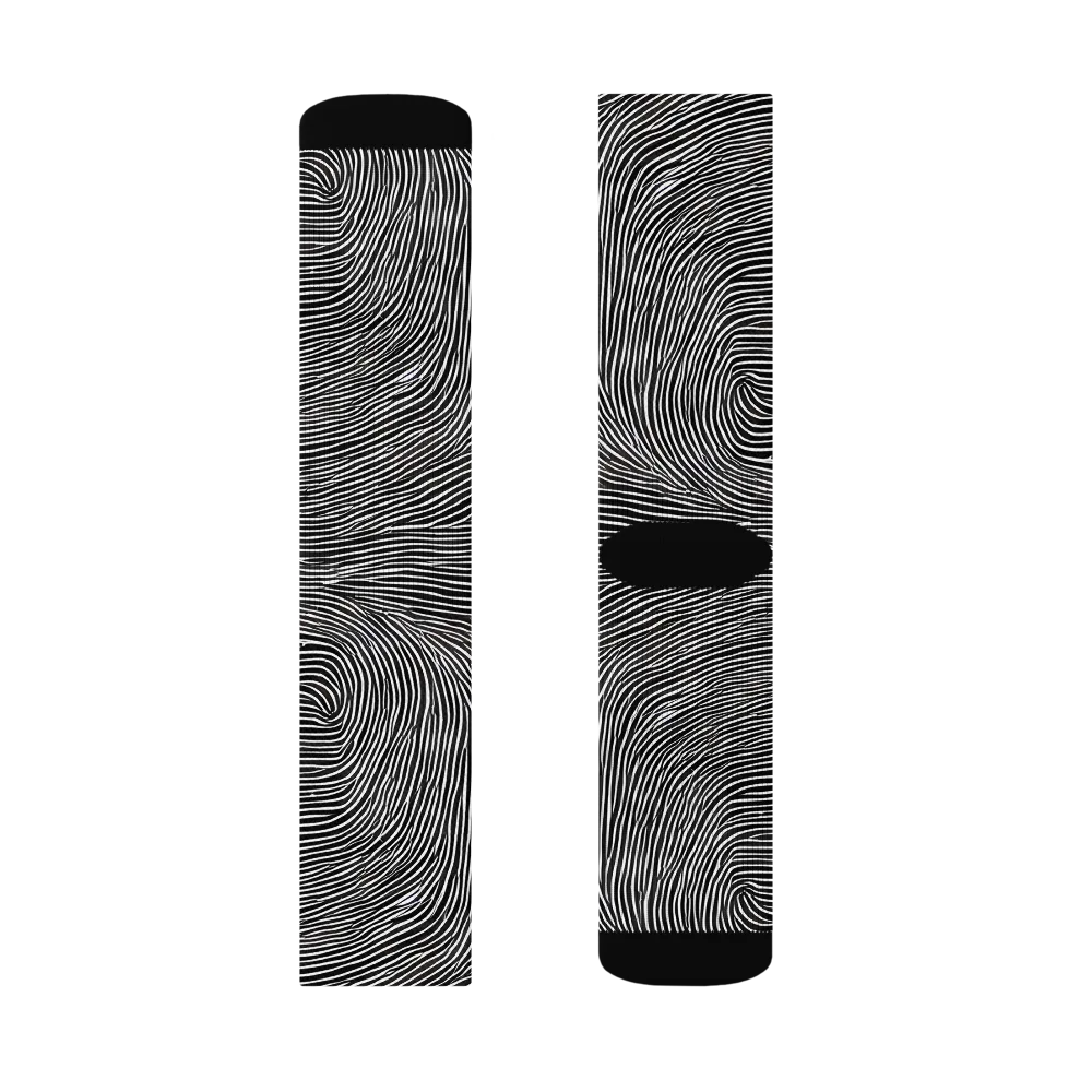 Ink Ripple on Socks — Left Sock