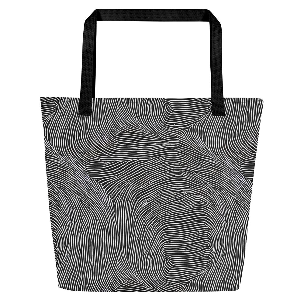 Ink Ripple on Large Tote Bag W/ Pocket — Front