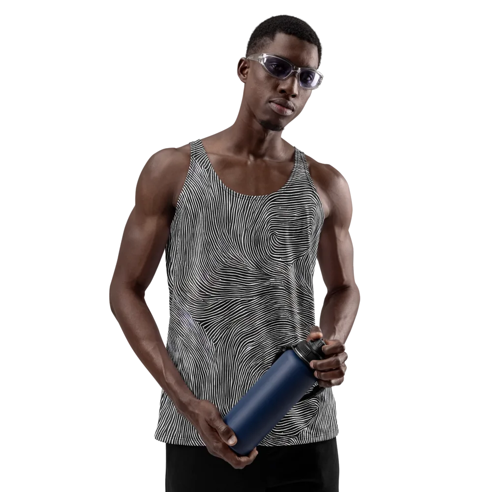 Ink Ripple on Men's Tank Top — Front