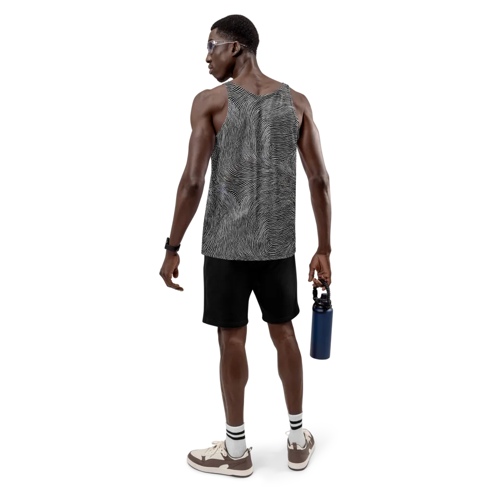 Ink Ripple on Men's Tank Top — Back