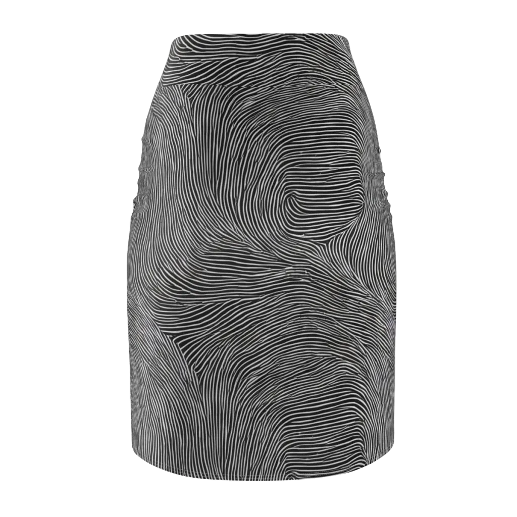 Ink Ripple on Pencil Skirt — Back