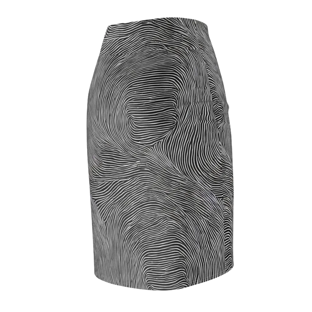 Ink Ripple on Pencil Skirt — Back Side