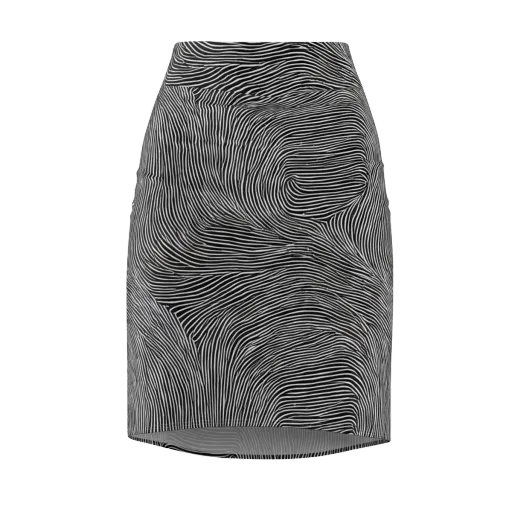 Ink Ripple on a Pencil Skirt