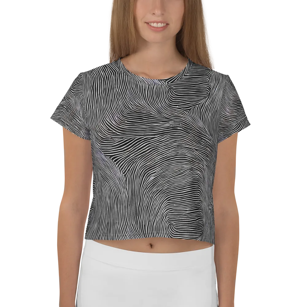 Ink Ripple on Crop Tee — Front