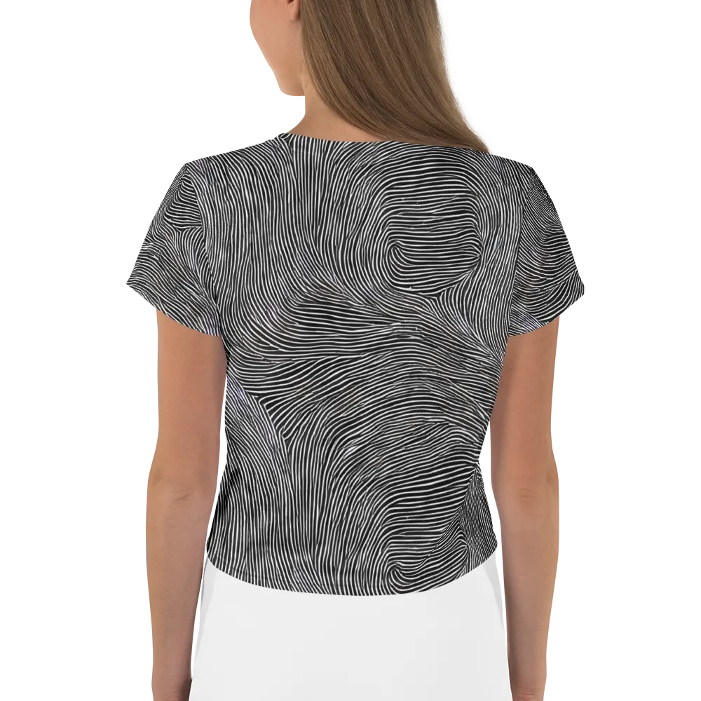 Ink Ripple on Crop Tee — Back