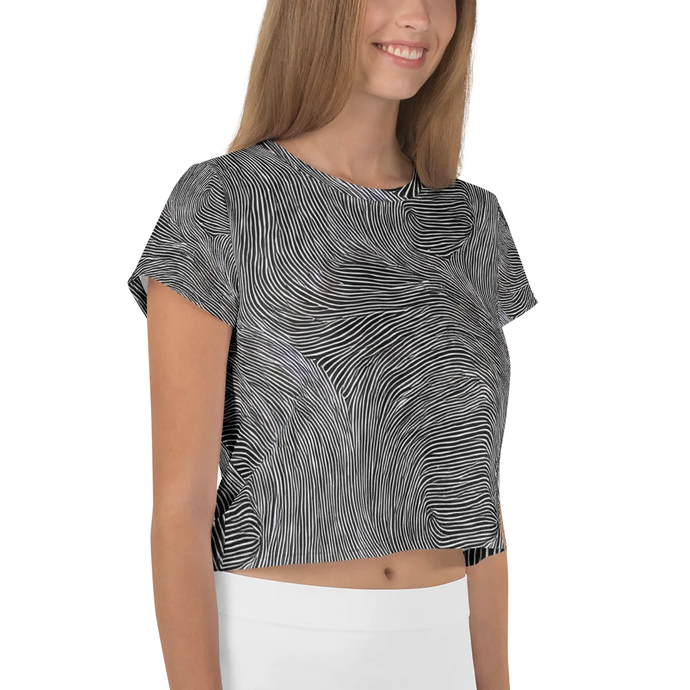 Ink Ripple on Crop Tee — Right