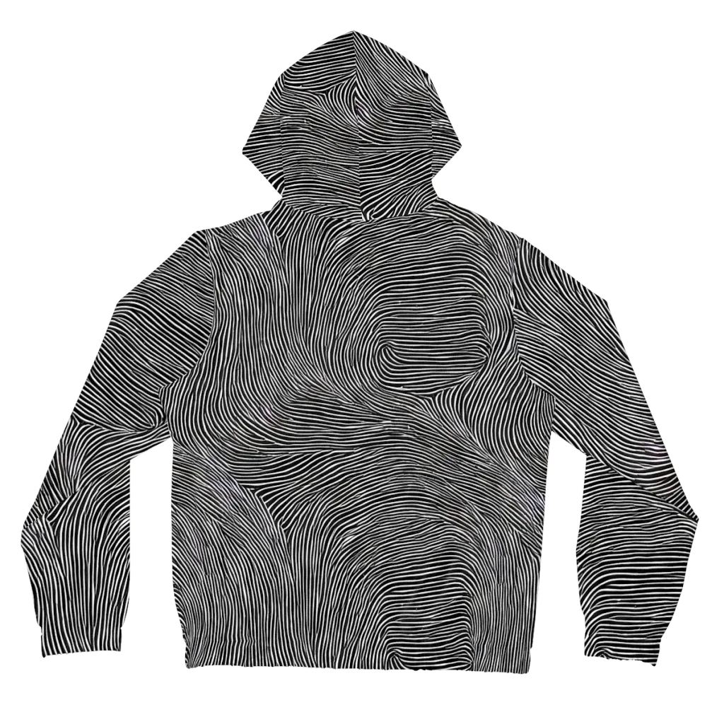 Ink Ripple on Women's Full-Zip Hoodie — Back