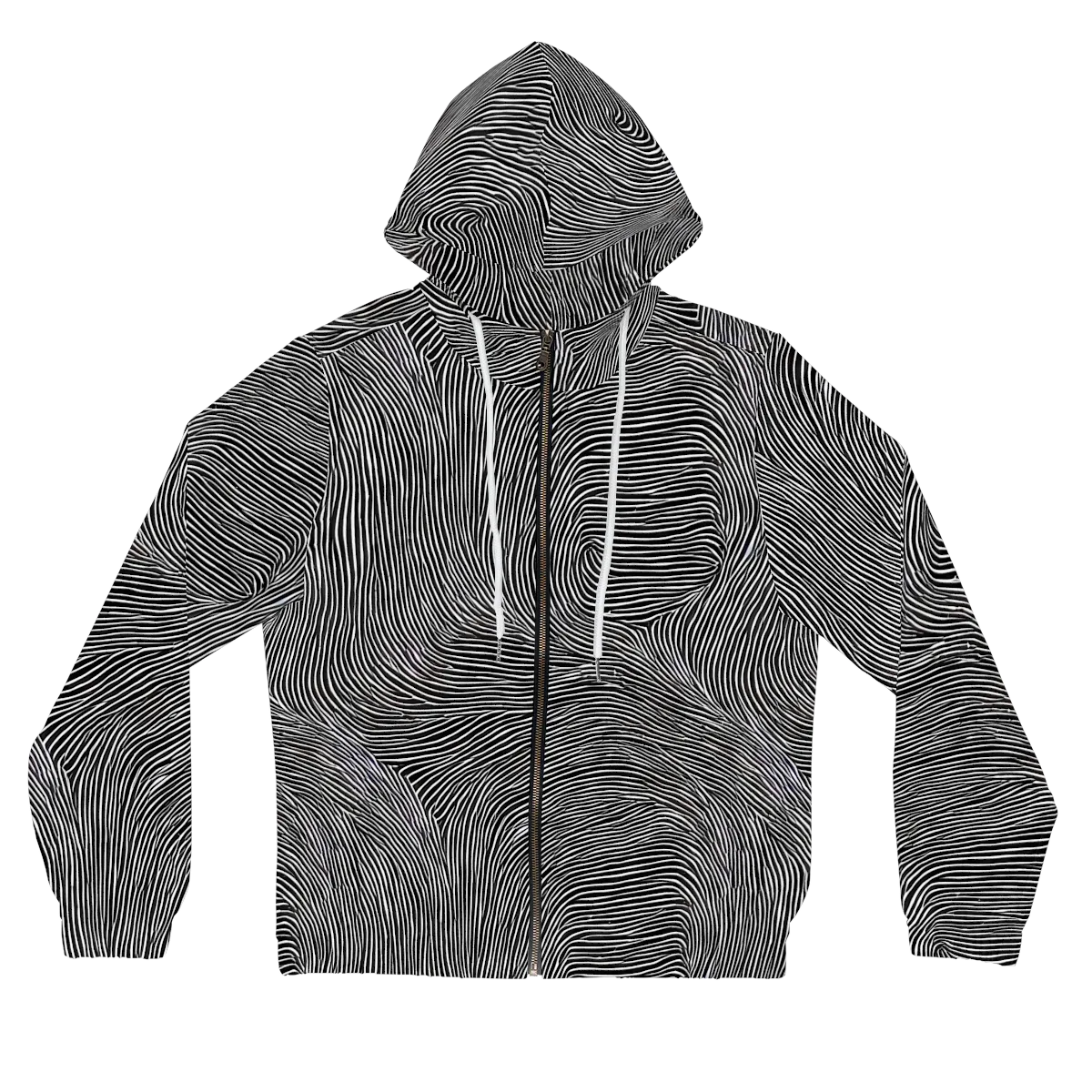 Ink Ripple on Women's Full-Zip Hoodie — Front