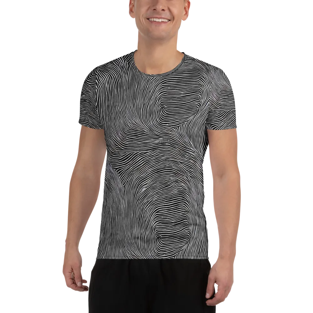 Ink Ripple on Men's Athletic T-Shirt — Front