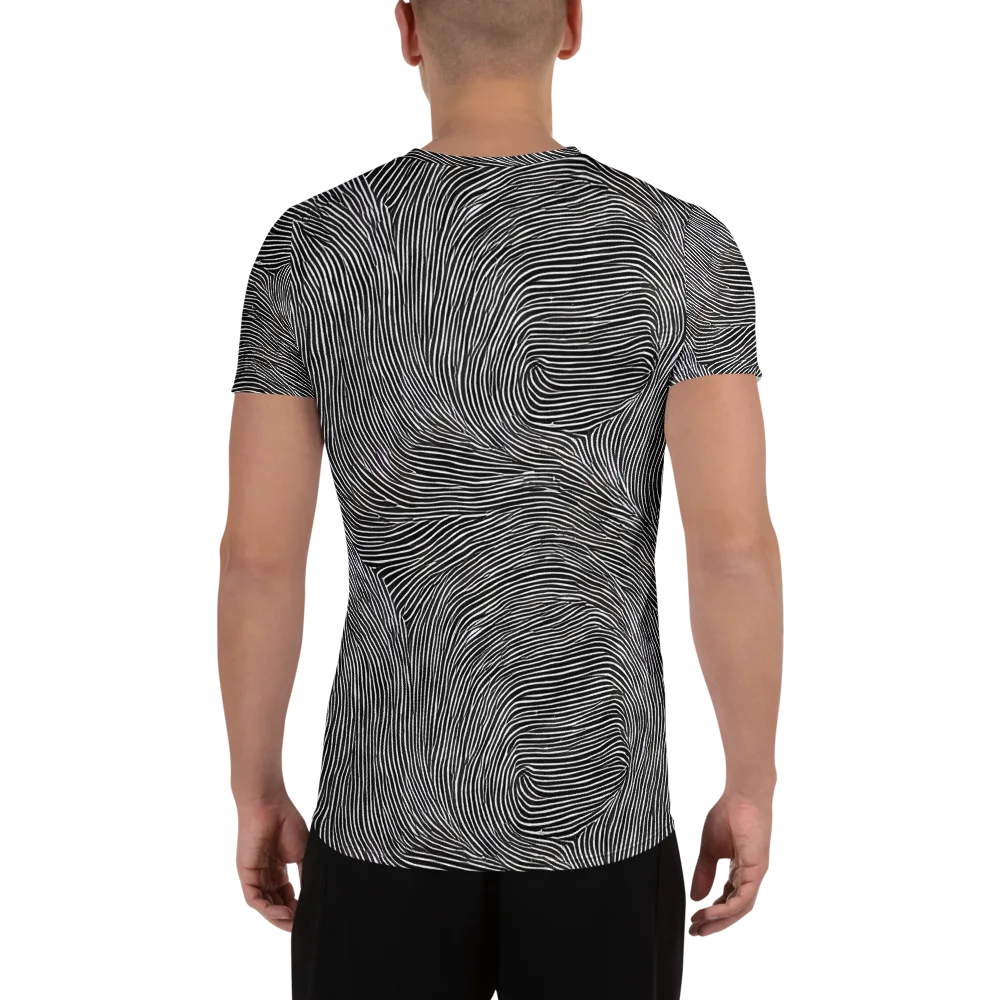 Ink Ripple on Men's Athletic T-Shirt — Back