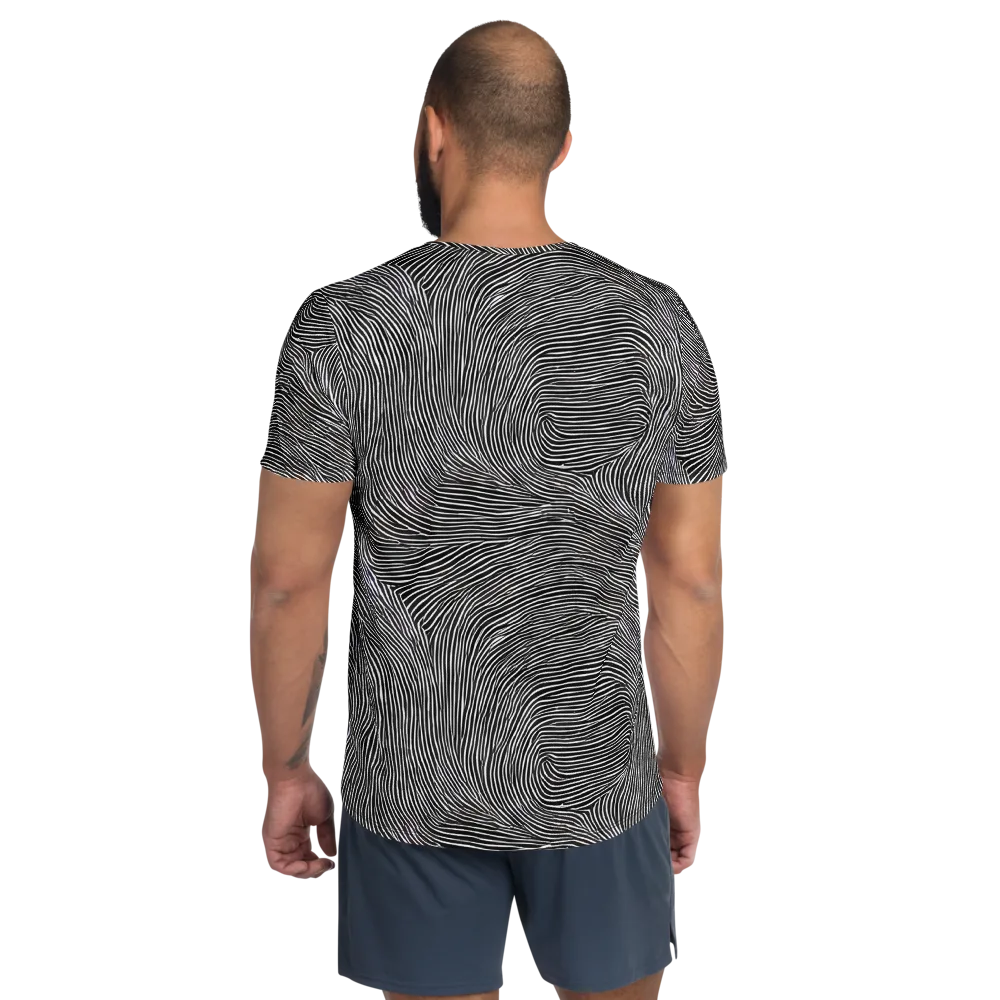 Ink Ripple on Men's Athletic T-Shirt — Back