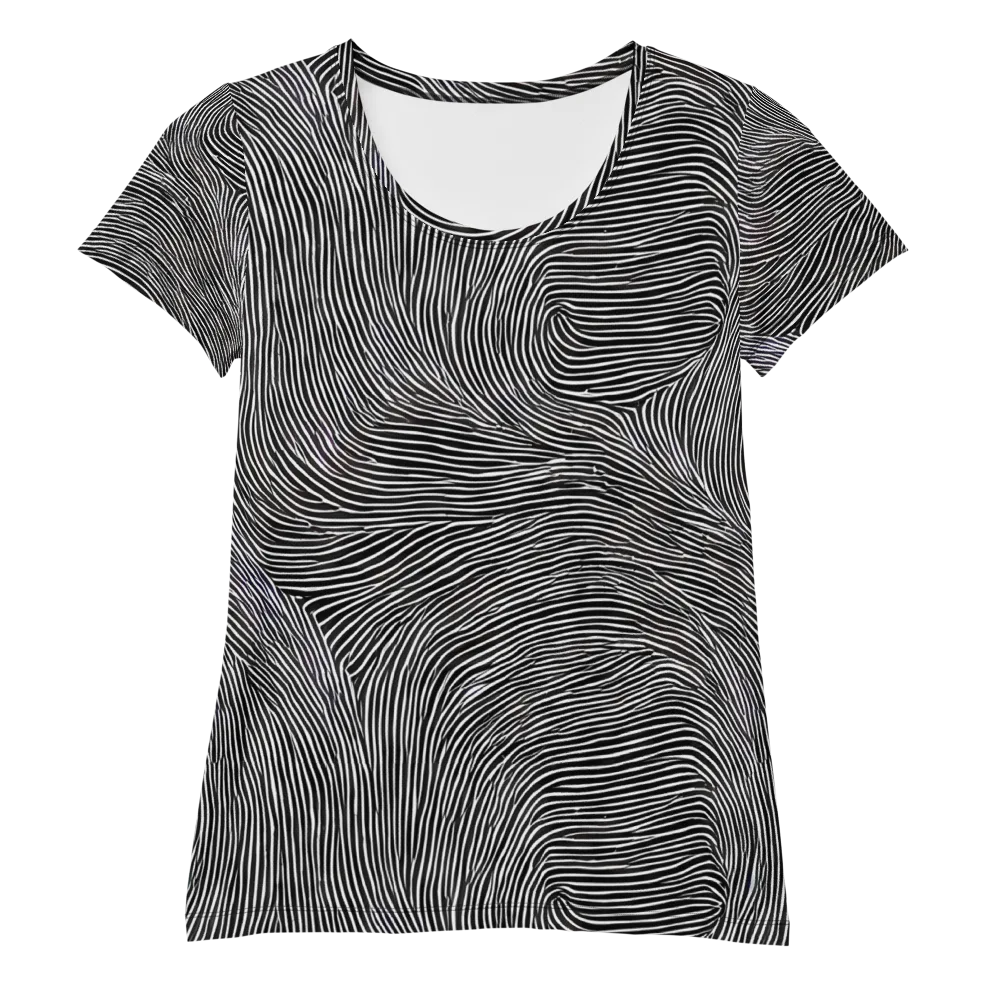 Ink Ripple on Women's Athletic T-Shirt — Front