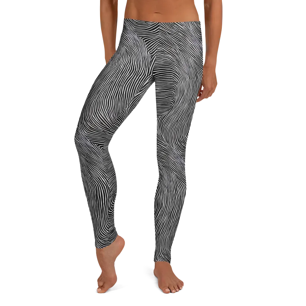 Ink Ripple on Leggings — Front