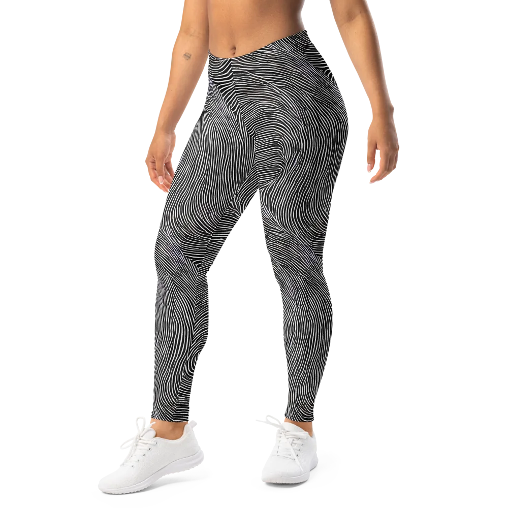 Ink Ripple on Leggings — Left Front