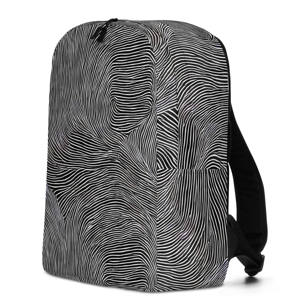 Ink Ripple on Minimalist Backpack — Left