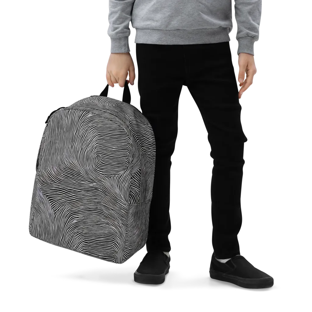 Ink Ripple on Minimalist Backpack — Zoomed-in