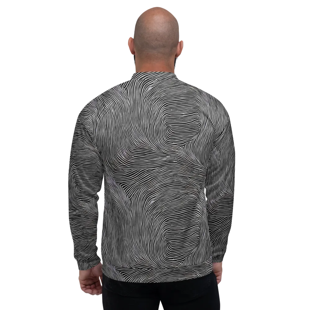 Ink Ripple on Bomber Jacket — Back