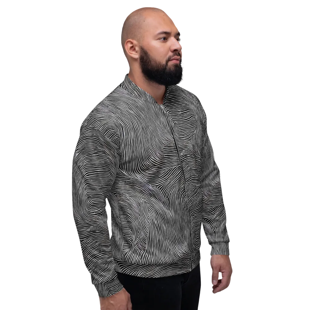 Ink Ripple on Bomber Jacket — Right
