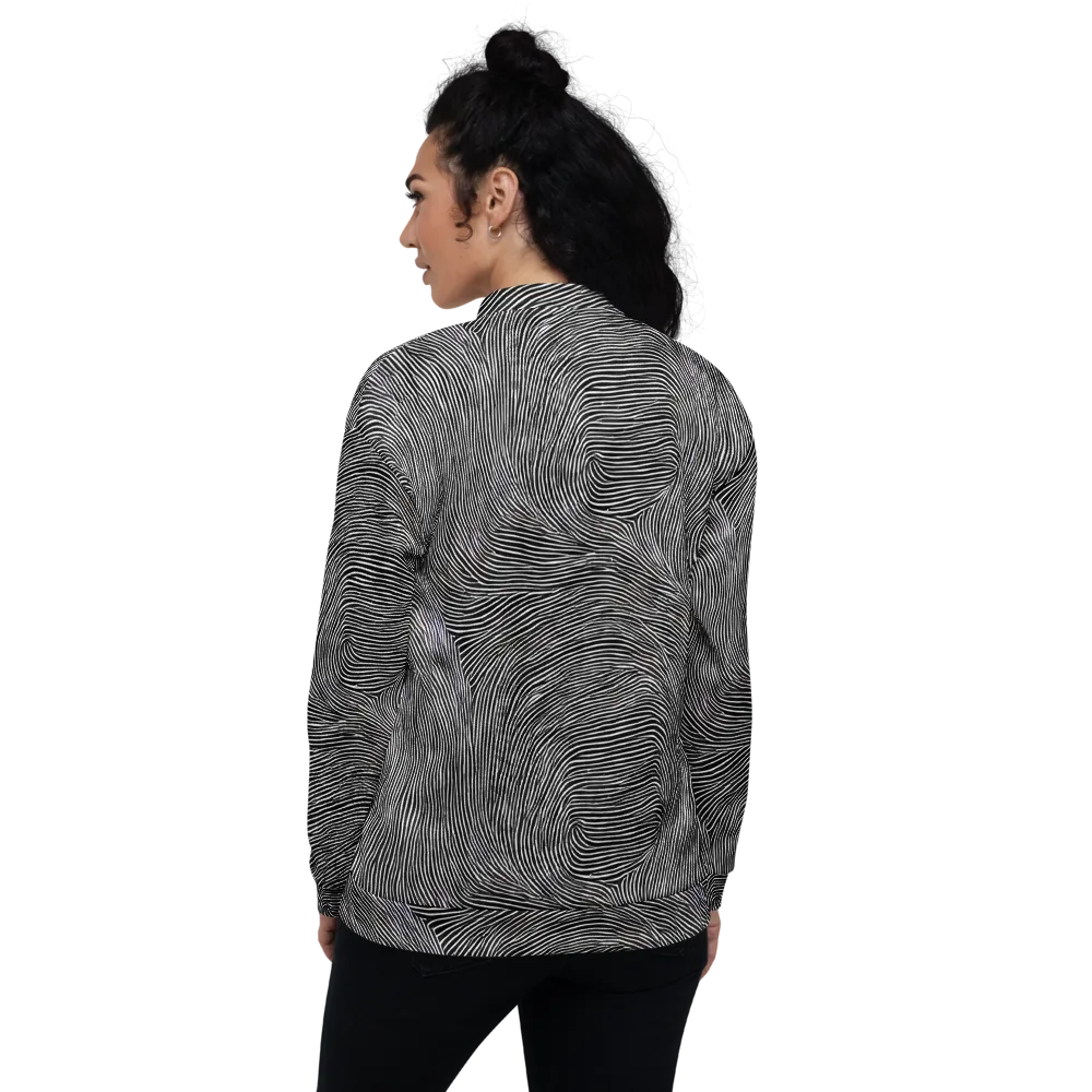 Ink Ripple on Bomber Jacket — Back