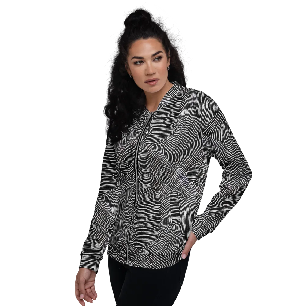 Ink Ripple on Bomber Jacket — Left