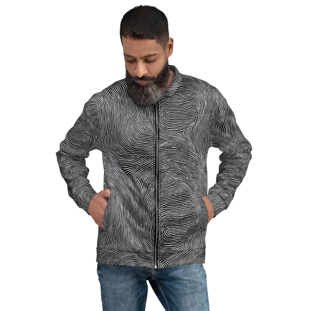 Ink Ripple on Bomber Jacket — Front